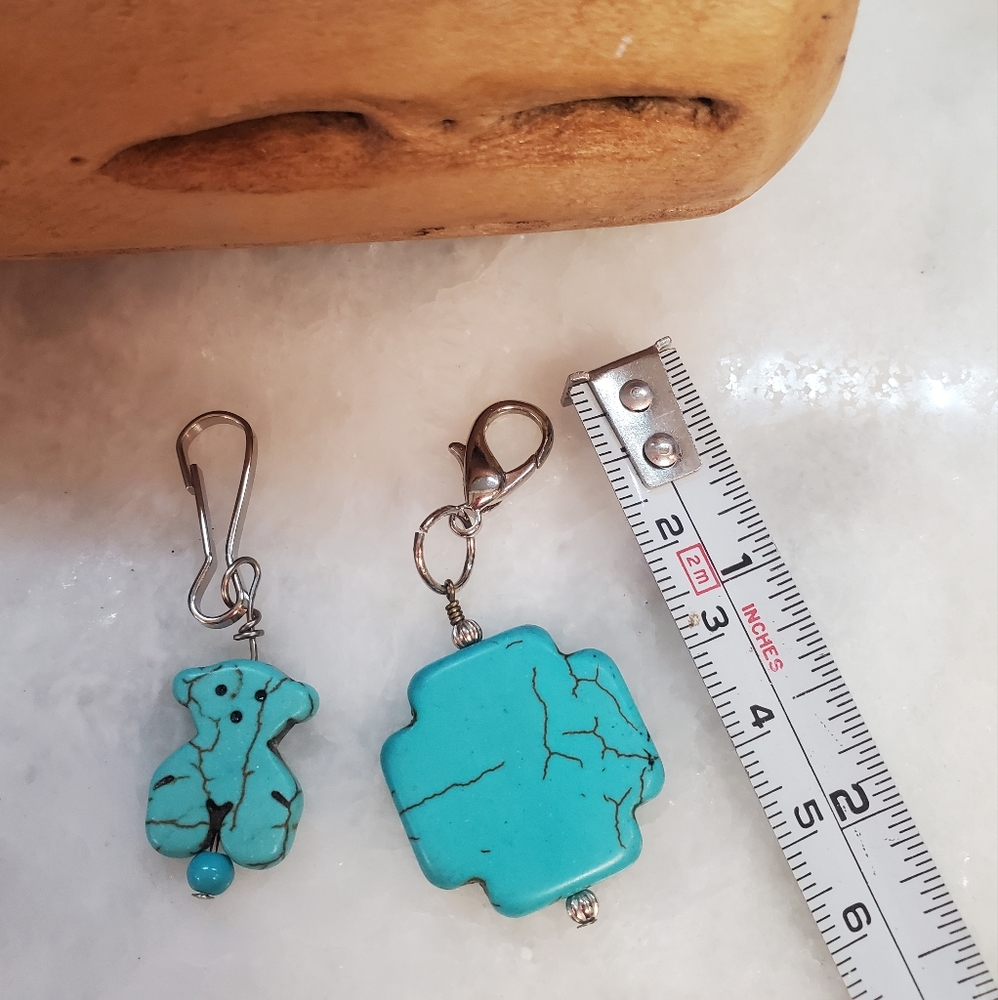 Turquoise colored charms